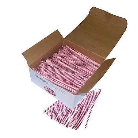 Commercial 4 in Red and White Twist-Ties, PK2000 76167